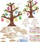 24 Pack 3D Wooden Easter Egg Tree Craft Kit for Kids Make You Own Easter Egg Tree DIY Wooden